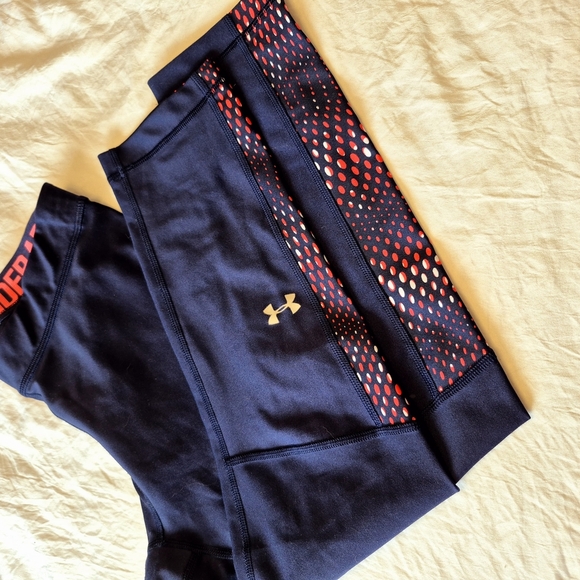 Under Armour Black and Red Leggings - Picture 1 of 7
